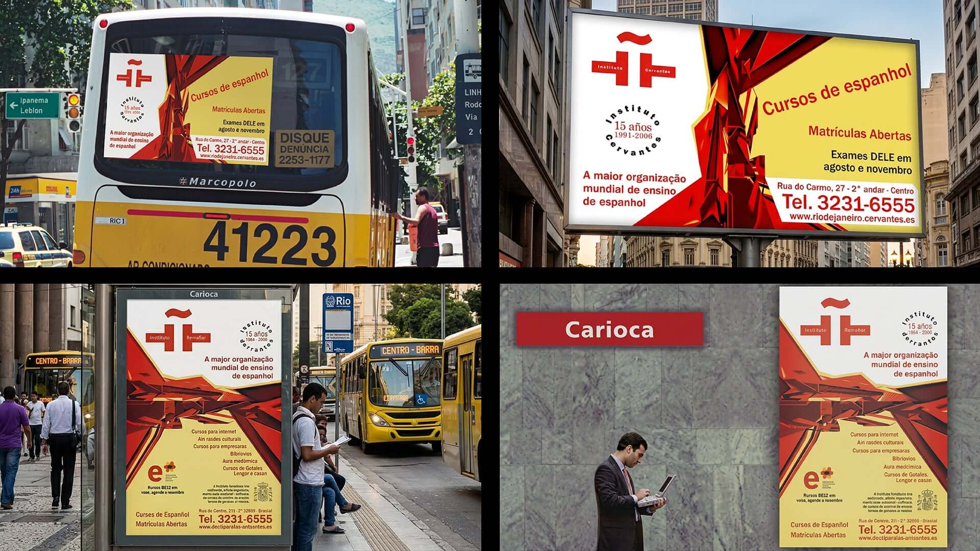 Campanha e folders do Instituto Cervantes