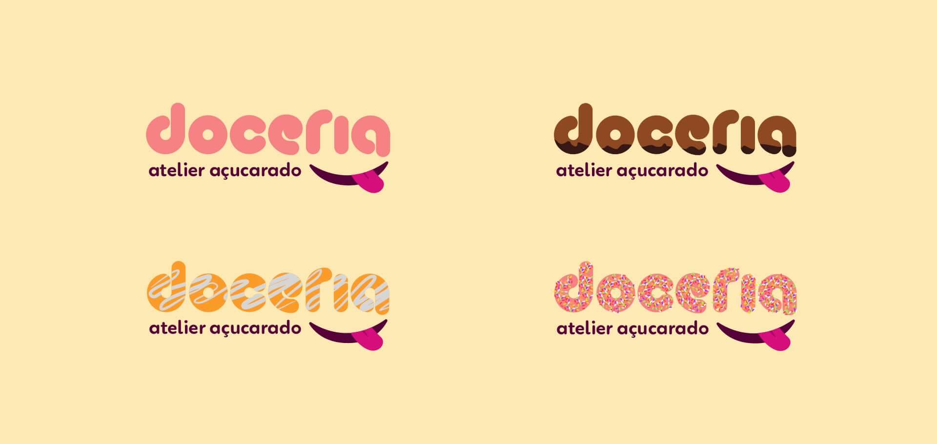 Aplicações da marca Doceria